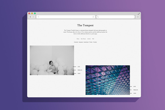 The Tempest Theme in Tumblr Themes - product preview 1
