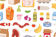 Everyday food seamless pattern