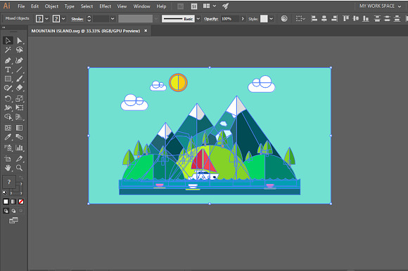 OFFER FOR THREE FLAT LANDSCAPE  in Illustrations - product preview 5