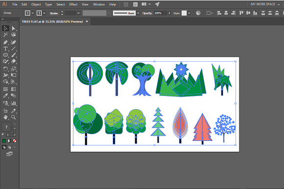 OFFER FOR THREE FLAT LANDSCAPE  in Illustrations - product preview 7