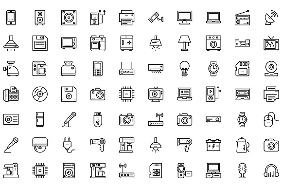 130 Electronics and Devices Icons  in Graphics - product preview 1
