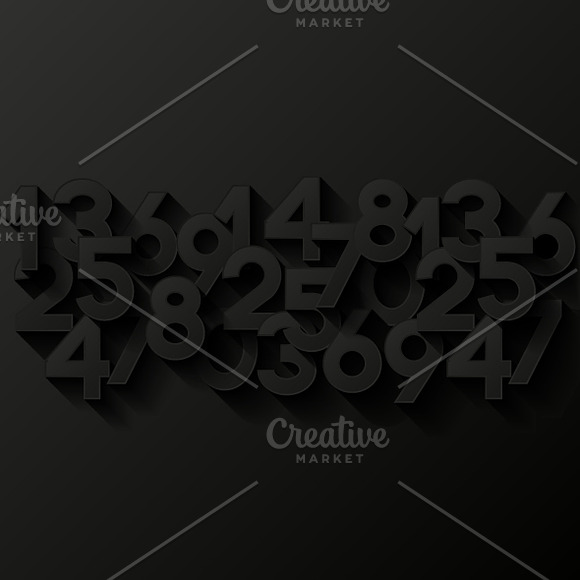 Set of backgrounds with numbers in Patterns - product preview 3