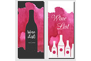 Wine list design templates