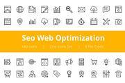 125+ Seo Web Optimization Line Icons