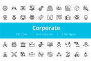 125+ Corporate Line Icons 