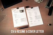 CV, resume and cover letter set v2
