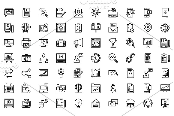 125+ Digital Marketing Line Icons  in Icons - product preview 1