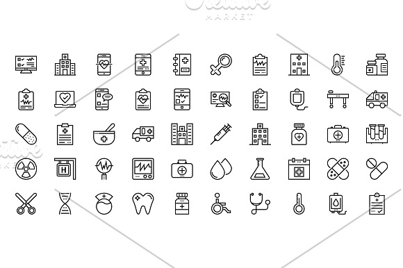 150+ Medical and Health Line Icons  in Health Icons - product preview 2
