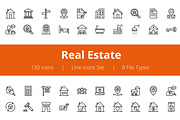 125+ Real Estate Line Icons 