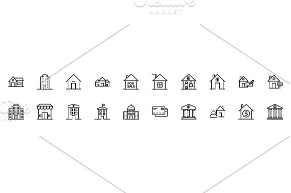 125+ Real Estate Line Icons  in Graphics - product preview 2