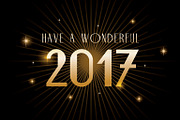 happy new year 2017 template vector