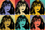 Colorfull Pop Art Woman pattern. 