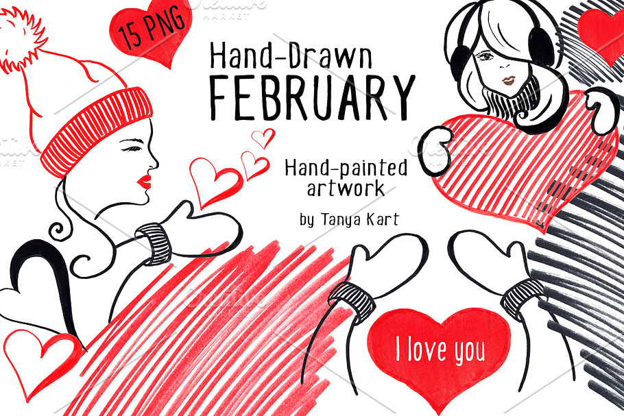 Hand-Drawn February Collection in Illustrations - product preview 8