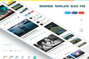 Template blog free psd site one page