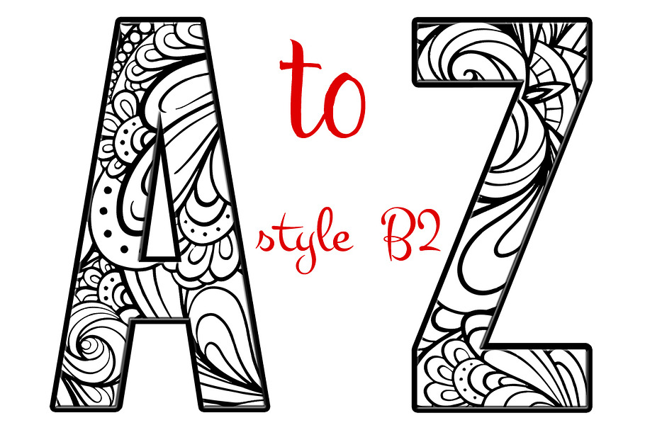 Coloring Letters of the Alphabet B2 | Custom-Designed ...