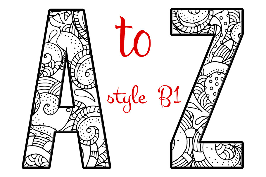 Coloring Letters of the Alphabet B1