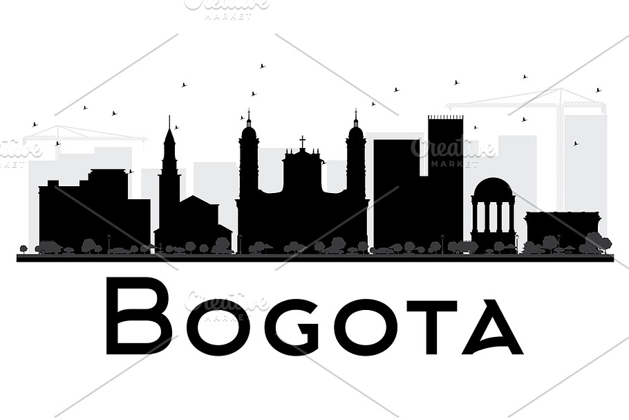 Bogota City skyline silhouette