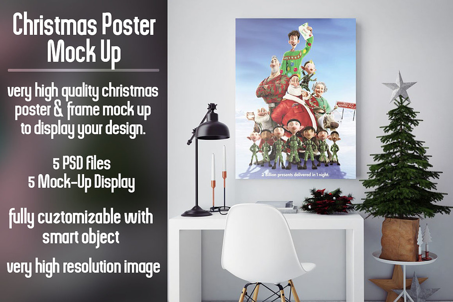 Christmas Poster Mock Up in Print Mockups - product preview 8