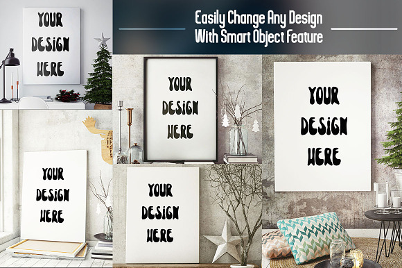 Christmas Poster Mock Up in Print Mockups - product preview 4