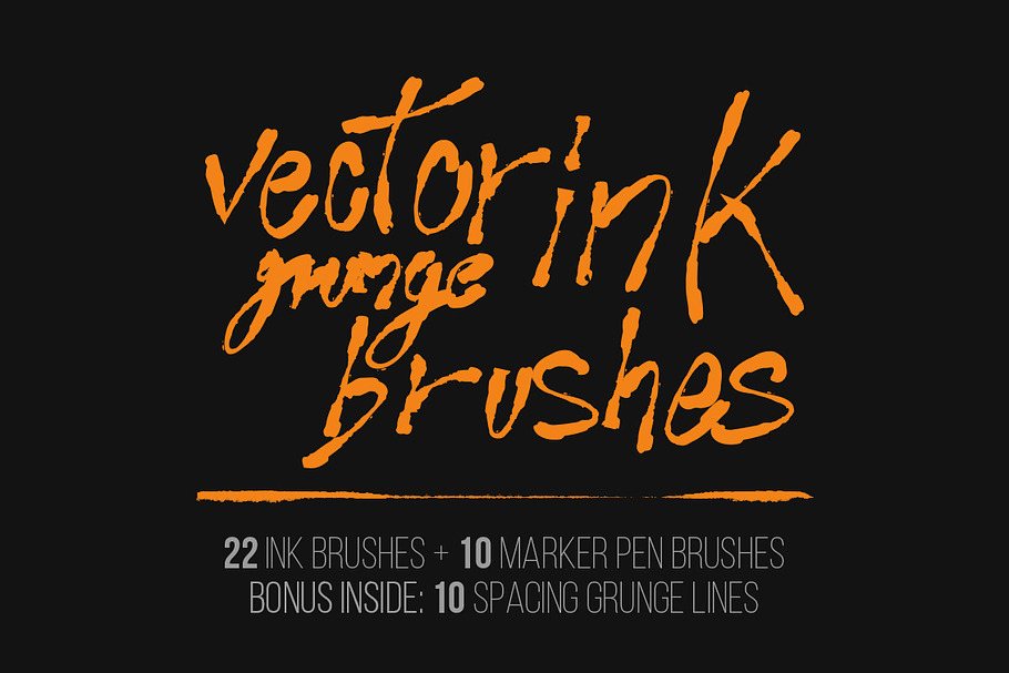 Vector Ink Grunge Brushes
