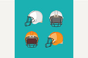 American Football helmet set
