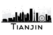 Tianjin City skyline silhouette