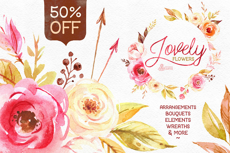 50%OFF! Lovely Flowers collection.