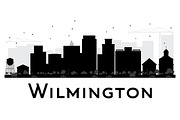 Wilmington City skyline silhouette