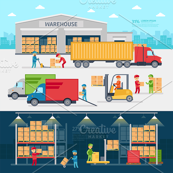 Delivery & logistics infographic  in Illustrations - product preview 2