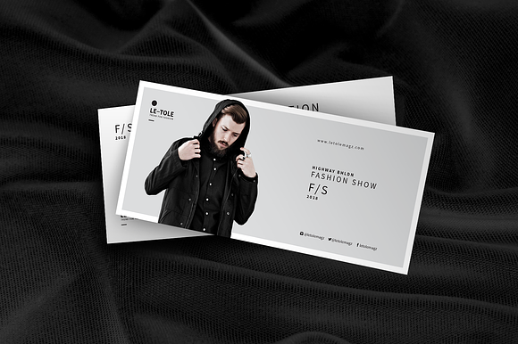 Fashion Show Invitation in Postcard Templates - product preview 2