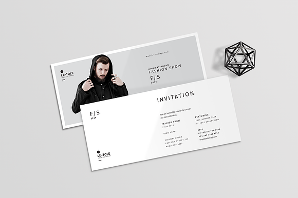 Fashion Show Invitation in Postcard Templates - product preview 3