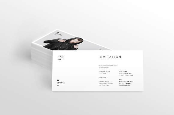 Fashion Show Invitation in Postcard Templates - product preview 5