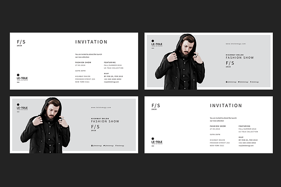 Fashion Show Invitation in Postcard Templates - product preview 6