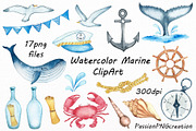 Watercolor Marine ClipArt