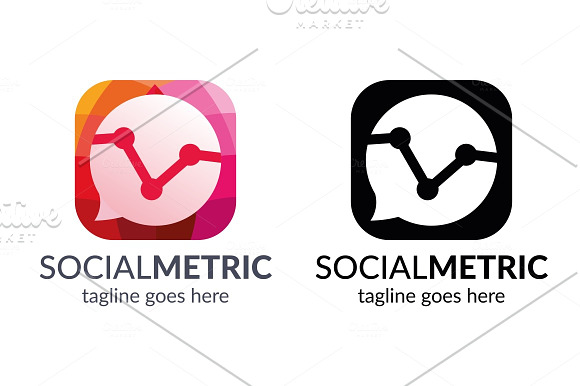 Social Metric Logo in Logo Templates - product preview 5
