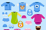 Vector baby clothes icon