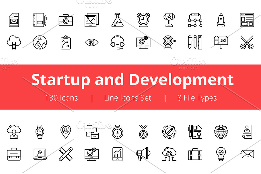125+ Startup and Development Icons 