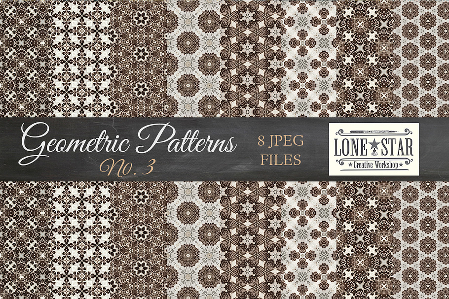 Brown Floral Geometric Patterns in Patterns - product preview 8