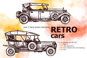 Retro Cars Sketch Set
