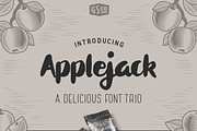 Applejack - A brush font trio