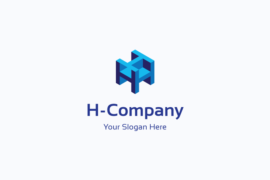 H company logo in Logo Templates - product preview 8