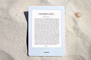 E-book Reader,MockUp, Beach