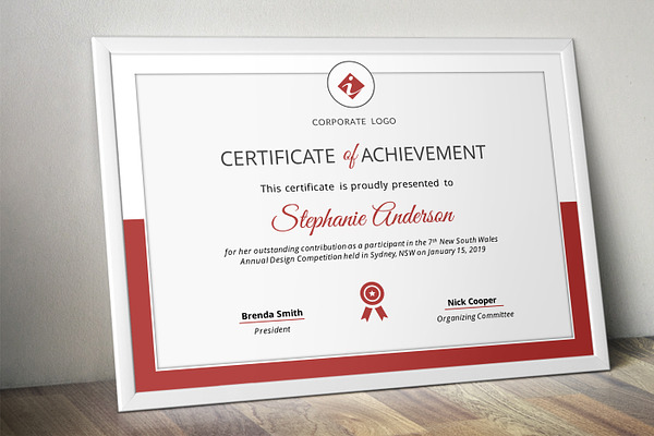 Corporate powerpoint certificate