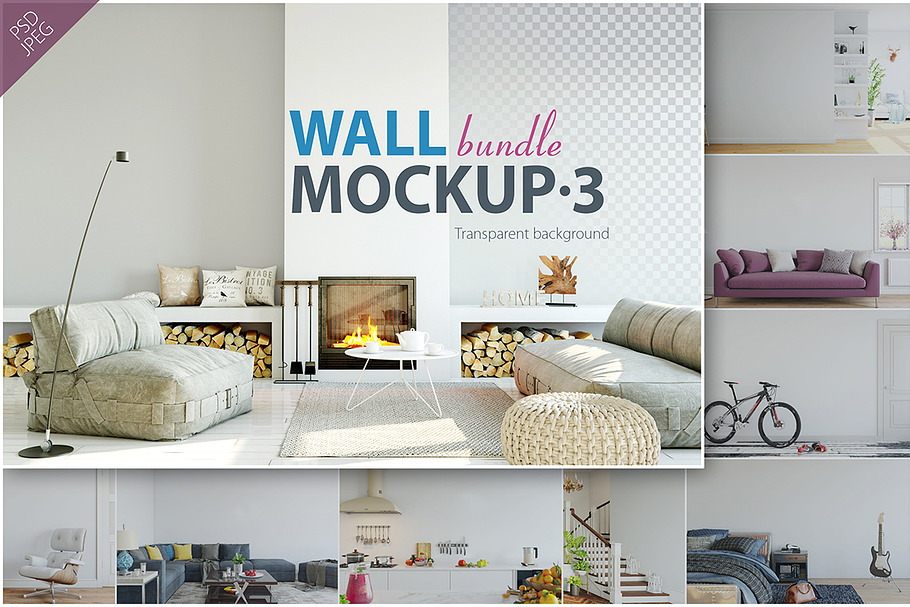 Wall Mockup - Bundle Vol. 3 in Print Mockups - product preview 8