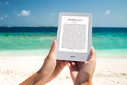 E-book Reader,MockUp, Beach