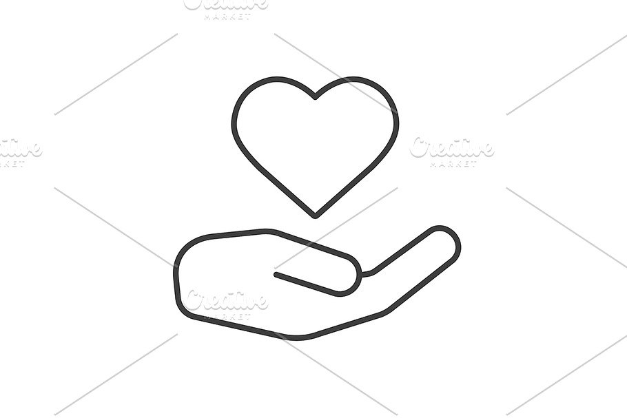 Charity linear icon. Vector