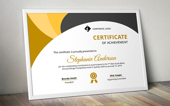 PowerPoint certificate in Stationery Templates - product preview 2
