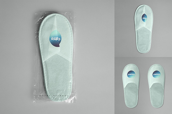 Hotel Slippers Mockup Set in Product Mockups - product preview 1