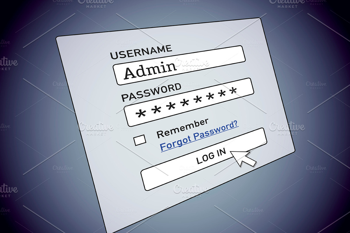 Login username password in Illustrations - product preview 8
