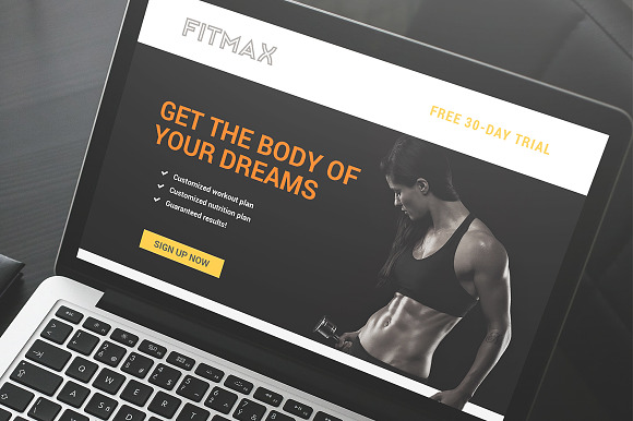 FITMAX Lead Generation Template Set in Landing Page Templates - product preview 3